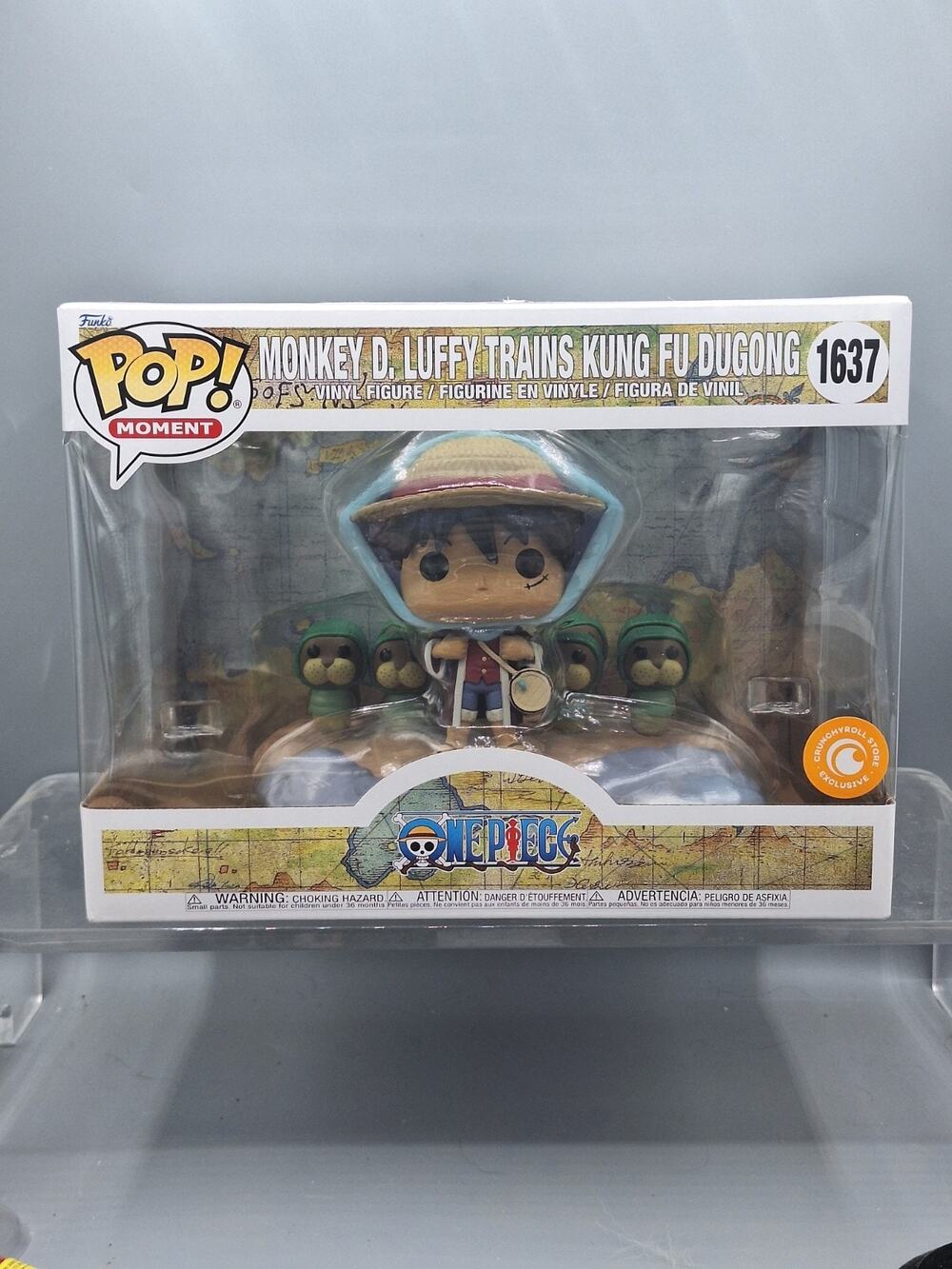 Funko Pop! Moments~One Piece~Monkey D. Luffy~Trains Kung Fu Dugong #1637~NIB